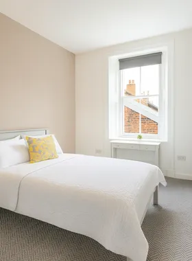 Student Hall Beige Bedroom